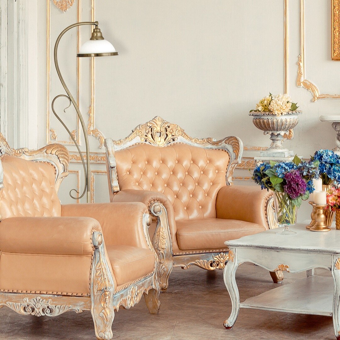 ELISETT stojanová lampa bronz/biela 1xE27/60W, výška: 159cm