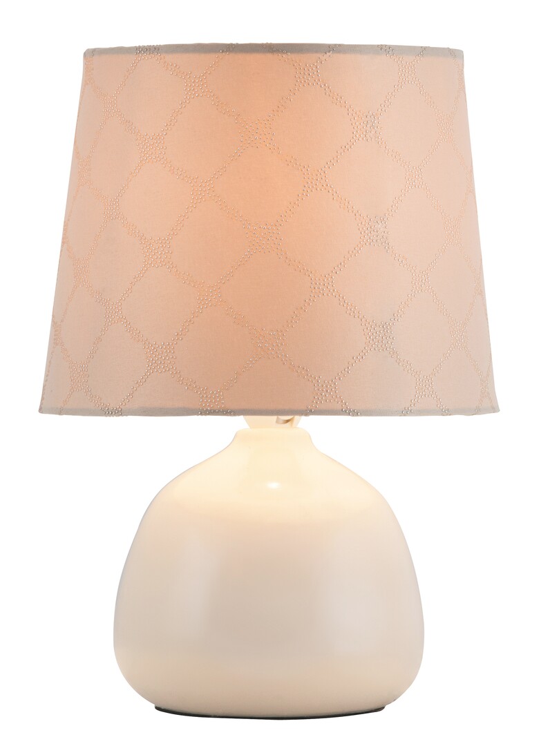 ELLIE nočná keramická lampa béžová 1xE14/40W, výška: 26cm