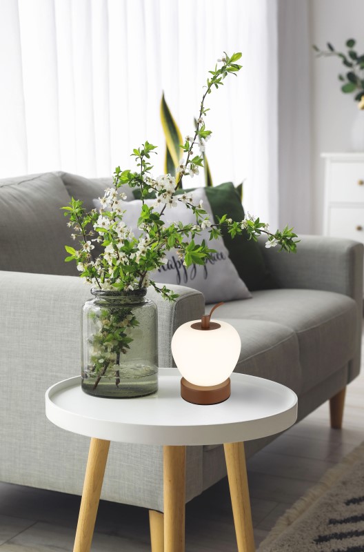 EVALINA dekoračná USB stolná lampa stmievateľná hnedá/biela LED/2W/5V, CCT 2700-4000-6500K