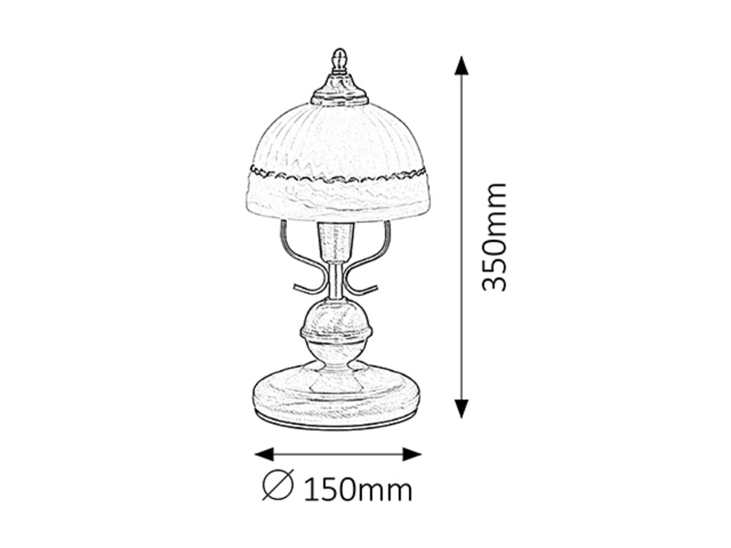 FLOSSI nočná lampa bronz/biela 1xE14/40W, výška: 32cm