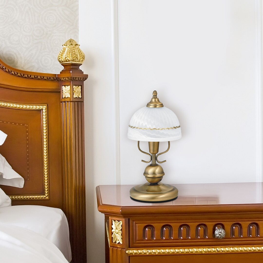 FLOSSI nočná lampa bronz/biela 1xE14/40W, výška: 32cm