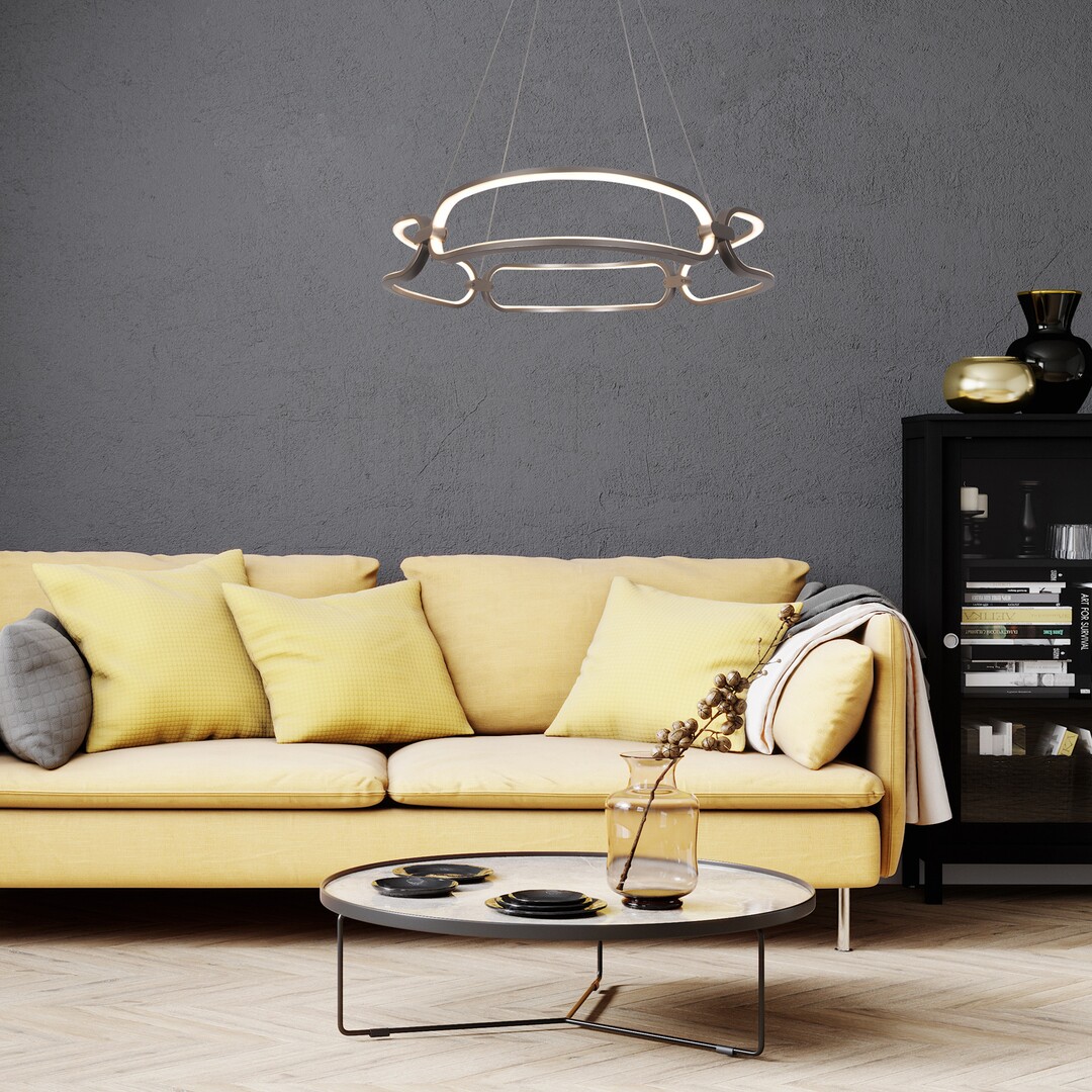 FRINGILLA závesné svietidlo matný chróm LED/67W/4000K, výška: 120cm