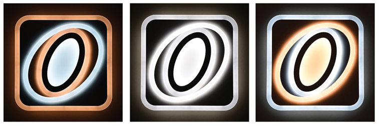 GALAXY dizajnové stropné/nástenné svietidlo s diaľkovým ovládačom LED/70W, 48x48cm