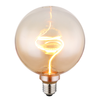 Dekoratívna LED žiarovka jantárová E27/4W/1800K