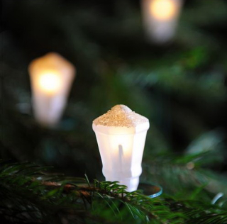 Vianočná reťaz LUCERNA biela 12x20V, 7,7m