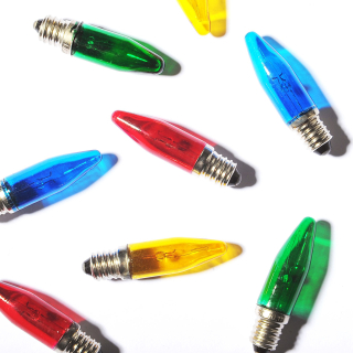 Kryštál farebná žiarovka 20V/0,1A, balenie: 100ks