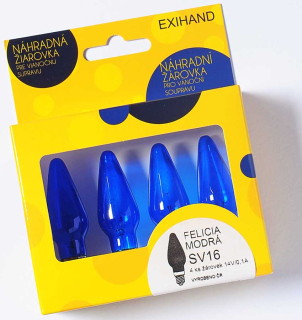FELICIA modrá žiarovka 14V/0,1A, krabička 4ks