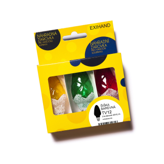 ŠIŠKA farebná žiarovka 20V/0,1A krabička 3ks