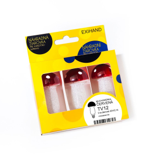 MUCHOTRÁVKA červená žiarovka s posypom 20V/0,1A krabička 3ks