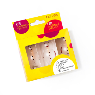 Ledková žiarovka SNEHULIAK biely 20V/0,2W krabička 3ks