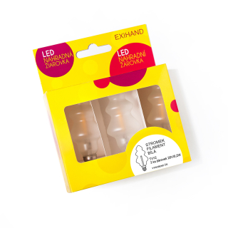 Ledková žiarovka STROMČEK biely 20V/0,2W krabička 3ks