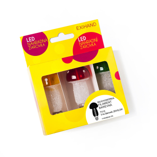 Ledková žiarovka MUCHOTRÁVKA FAREBNÁ 20V/0,2W krabička 3ks
