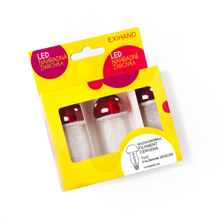 Ledková žiarovka MUCHOTRÁVKA ČERVENÁ 20V/0,2W krabička 3ks