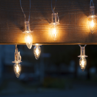 Vonkajšia ledková spájateľná reťaz ŠIŠKA FILAMENT číra 20xLED/20V/0,2W, 14m, číra kabeláž+transformátor