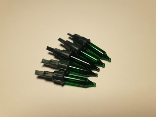 Zelené žiarovky 1,5V/0,07A BALENIE: 5ks 