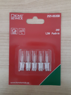 Číre žiarovky 24V/1,2W balenie: 5ks