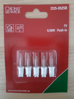 Číre žiarovky 7V/0,98W balenie: 5ks