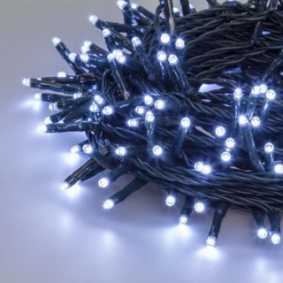 Vonkajšia reťaz 360ks miniLED studená biela s časovačom, 8 režimov svietenia, 24,5m