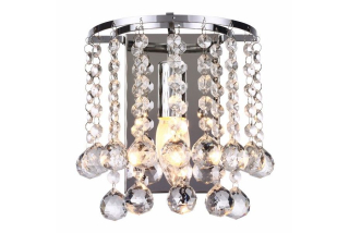 LONDON CRYSTAL nástenné krištáľové svietidlo chrómové 1xE14/40W