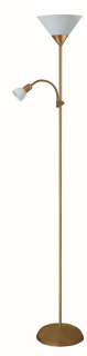 ACTION stojanová lampa bronzová 1xE27/100W+1xE14/25W