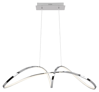 AISHA závesné svietidlo chróm LED/38W/4000K, výška: 110cm