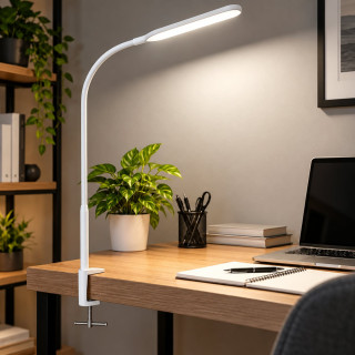 PRIM stmievateľná stolná led lampa biela 10W, CCT 3000-6000K na uchytenie o stôl