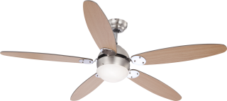 AZURA stropný ventilátor so svetlom 1xE14/60W, buk/grafit