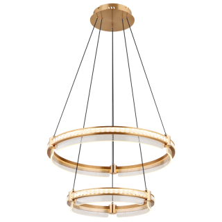 BLONDIE visiaci ledkový luster s krištálikmi na diaľkové ovládanie zlatý 1xLED/78W/CCT 2700-4000-6000K, priemer: 60cm