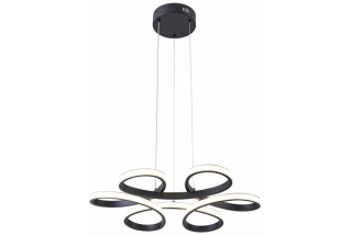 BURTON závesné svietidlo matné čierne LED/40W/3000K-3500K-4000K, priemer: 52cm
