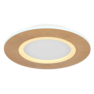 CLAY stropné svietidlo biele/imitácia dreva 1xLED/23,4W/2700K+6500K, priemer: 30cm