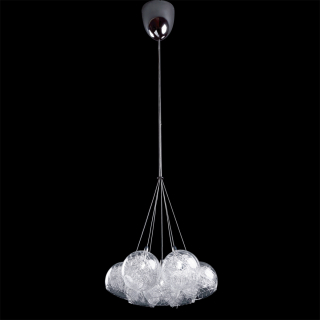 CRONOS visiaci luster chróm/číre sklo 7xG4/20W 