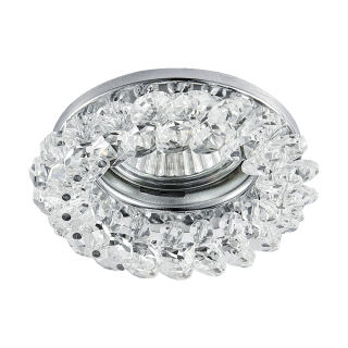 Downlight okrúhly chróm/krištáľ 1xGU10/50W