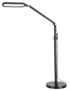 DRACO ledková dotyková stmievateľná stolná/stojanová lampa čierna LED/13W/3000K-6000K, výška: 66-140cm