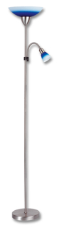 Stojanová lampa DUHA modro-biela/mat. chróm