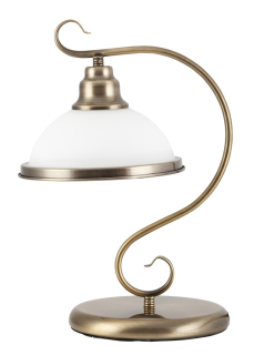 ELISETT nočná lampa bronz/biela 1xE27/60W, výška: 39cm