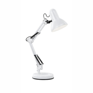 FAMOUS stolná lampa biela 1xE27/40W