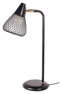 FANNY kovová nočná lampa čierna/zlatá 1xE14/25W, výška: 46cm