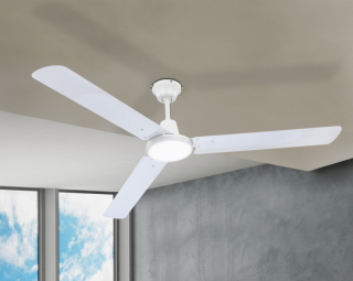 FERRO stropný ventilátor biely, 3 rýchlosti, 1 smer otáčania