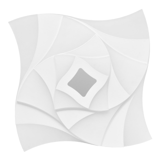 INDI dizajnové stropné/nástenné svietidlo s diaľkovým ovládačom s 3D efektom LED/70W, 50x50cm