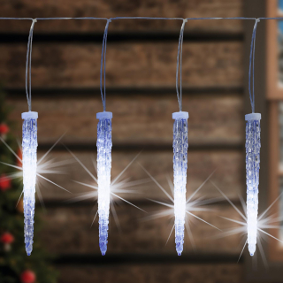 Vonkajšia reťaz kvapkajúce cencúle 15ks, 270LED studená biela, 5,6m IP44