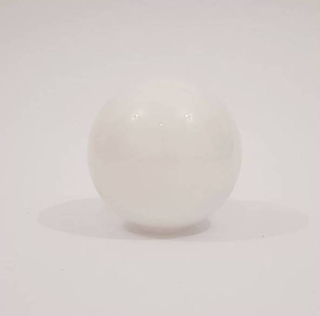 Náhradné tienidlo guľka priemer 9cm, montážny otvor: 2cm lesklá biela