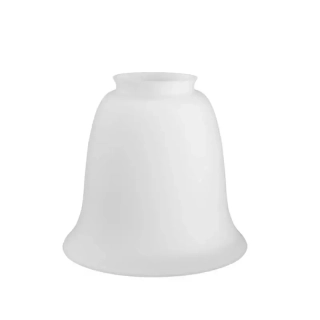 Náhradné tienidlo matné biele s hrdlom, priemer 12,5cm, montážny otvor: 5,6cm 