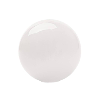 Náhradné tienidlo guľka priemer 10cm, montážny otvor: 2,5cm lesklá biela