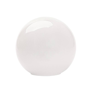 Náhradné tienidlo guľka lesklá biela priemer 12cm, montážny otvor: 5,5cm