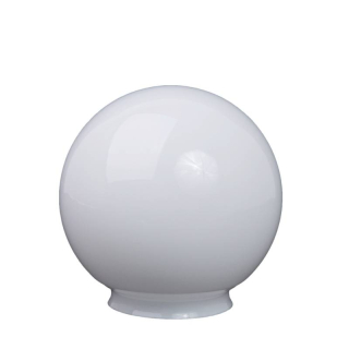 Náhradné tienidlo guľka priemer 12cm s hrdlom montážny otvor: 6,9cm lesklá biela