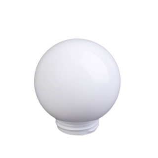 Náhradné tienidlo guľa so závitom priemer 16cm, montážny otvor: 8,45cm lesklá biela