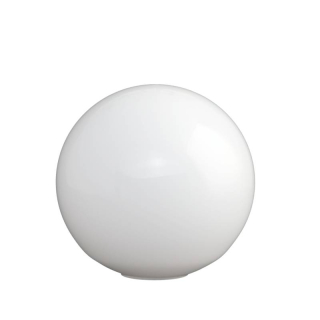 Náhradné tienidlo guľka priemer 25cm, montážny otvor: 8cm lesklá biela