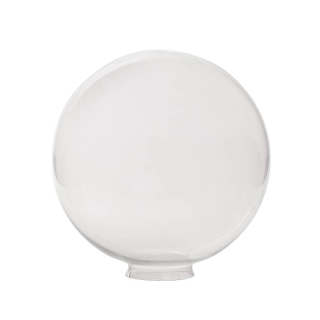 Náhradné tienidlo guľa priemer 25cm číra s hrdlom, montážny otvor: 8cm