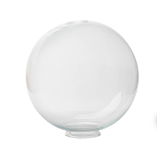 Náhradné tienidlo guľa priemer 30cm číra s hrdlom, montážny otvor: 10cm