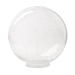 Náhradné tienidlo guľa priemer 35cm s hrdlom montážny otvor: 15cm číra s bublinkami